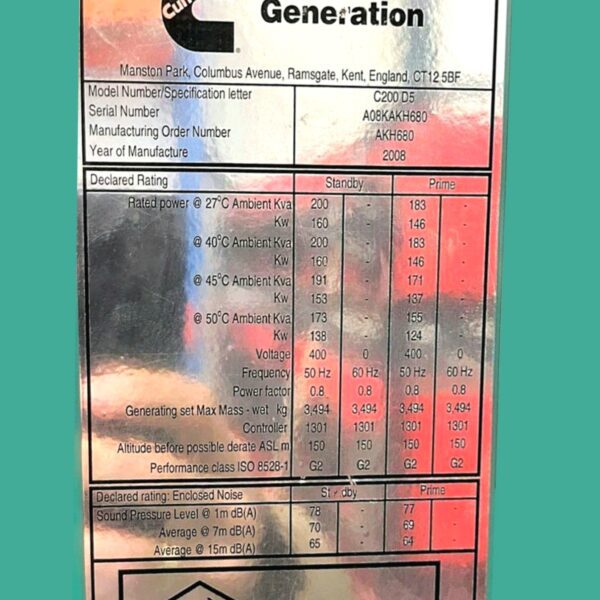 دیزل ژنراتور کامینز Cummins 200 kVA diesel-generator-cummins-200kva